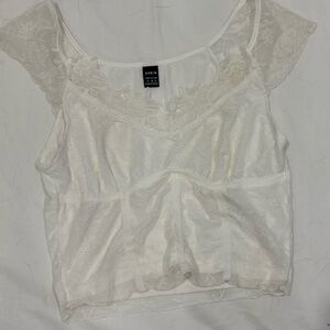 Elegant Lace White Top